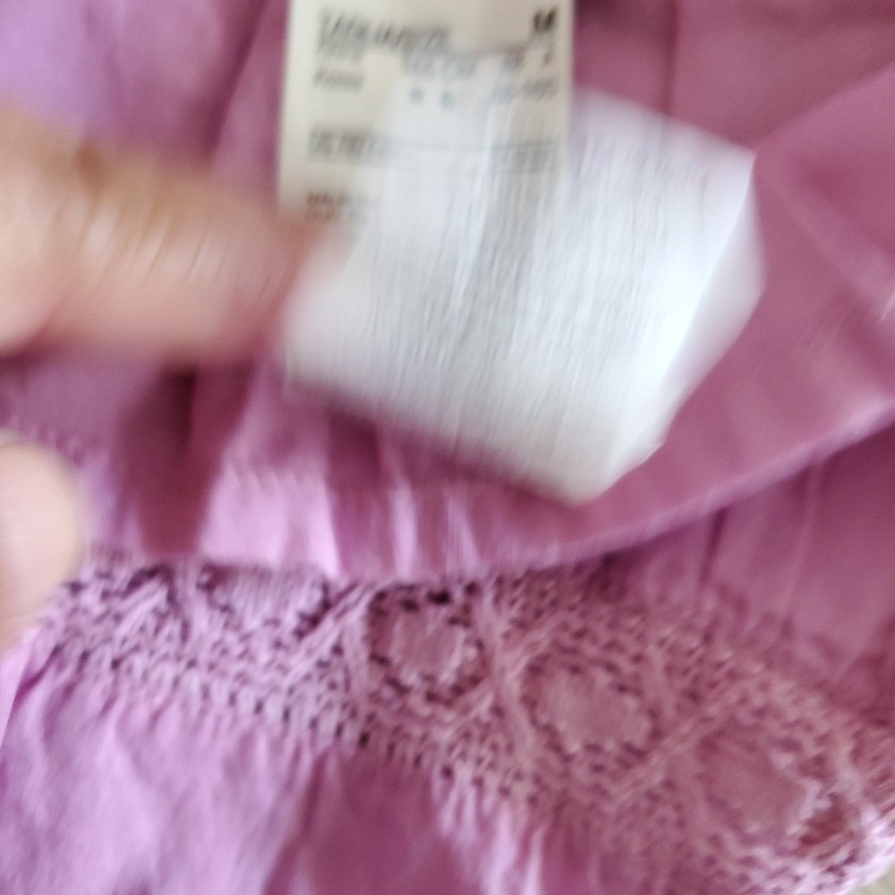 United Colors of Benetton Purple Crochet Lace Trim Button Front Tank Top Size M - Picture 16 of 16